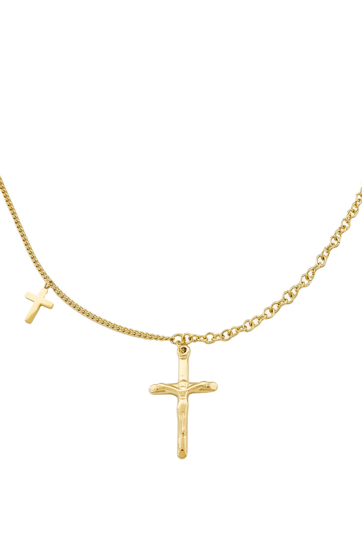 Double Cross Necklace 